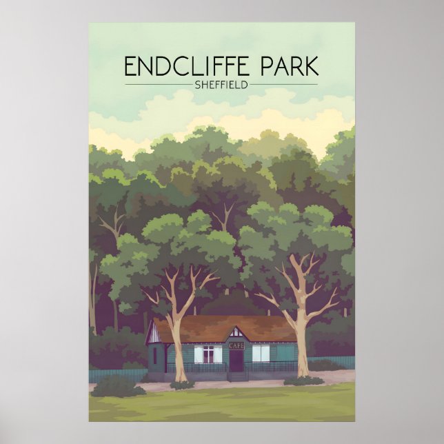 Affiche de voyage Endcliffe Park Sheffield (Devant)