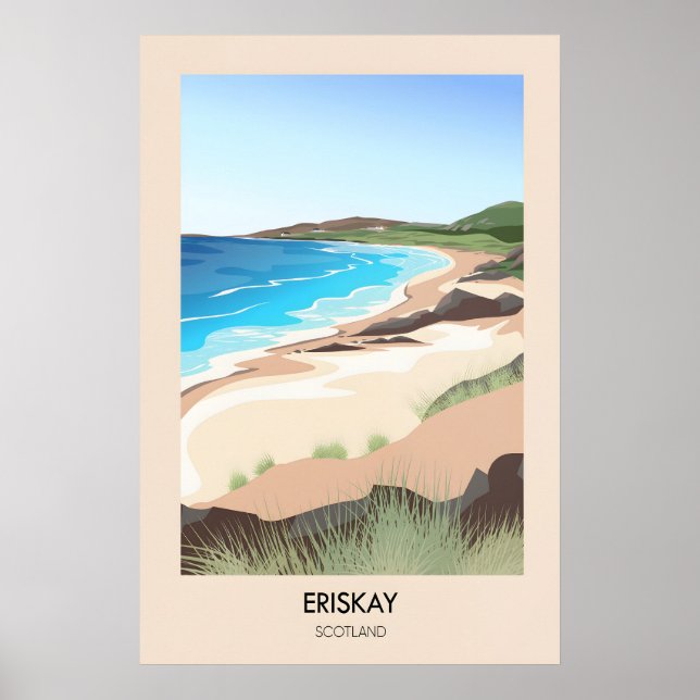 Affiche de voyage Eriskay Écosse (Devant)