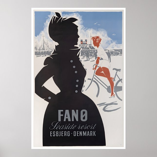Affiche de voyage Esbjerg Danemark Art Fanø Impres (Devant)