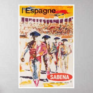 Affiche de voyage Espagne Taureau Combattant Art M