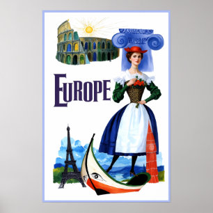 Affiche de voyage Europe