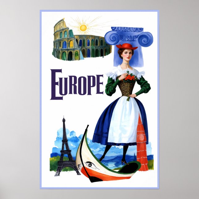 Affiche de voyage Europe (Devant)