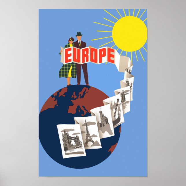 Affiche de voyage Europe (Devant)
