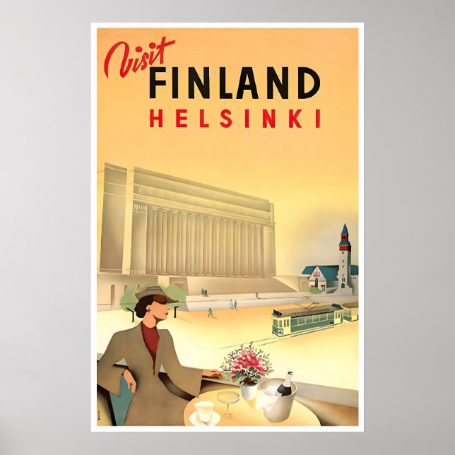 Affiche de voyage Finlande Art Helsinki Impression (Devant)