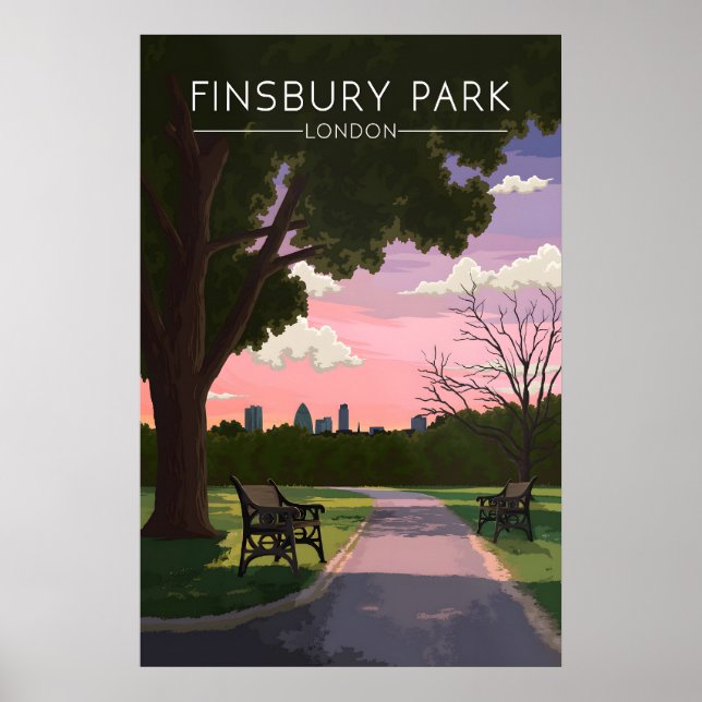 Affiche de voyage Finsbury Park Londres (Devant)