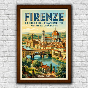 Affiche de voyage Florence, Italie des années 1960