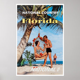 Affiche de voyage Floride Rétro Floride Art mural