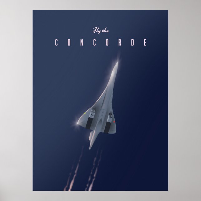 Affiche de voyage Fly The Concorde (Devant)