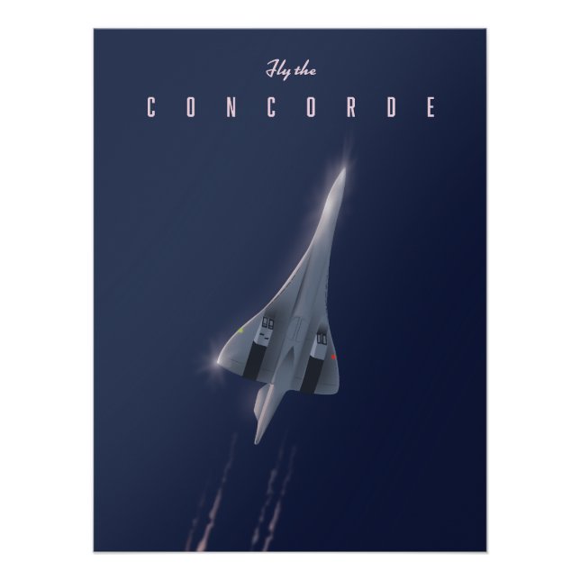 Affiche de voyage Fly The Concorde (Devant)