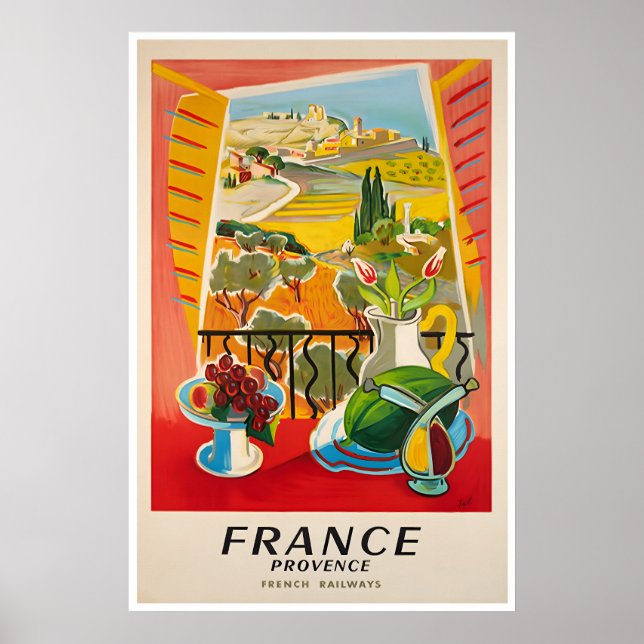 Affiche de voyage française d'art de Provence Impr (Devant)