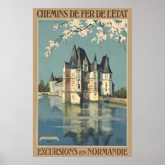 Affiche de voyage française de Normandie (Devant)
