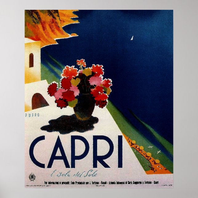 Affiche de voyage française vintage Capri (Devant)