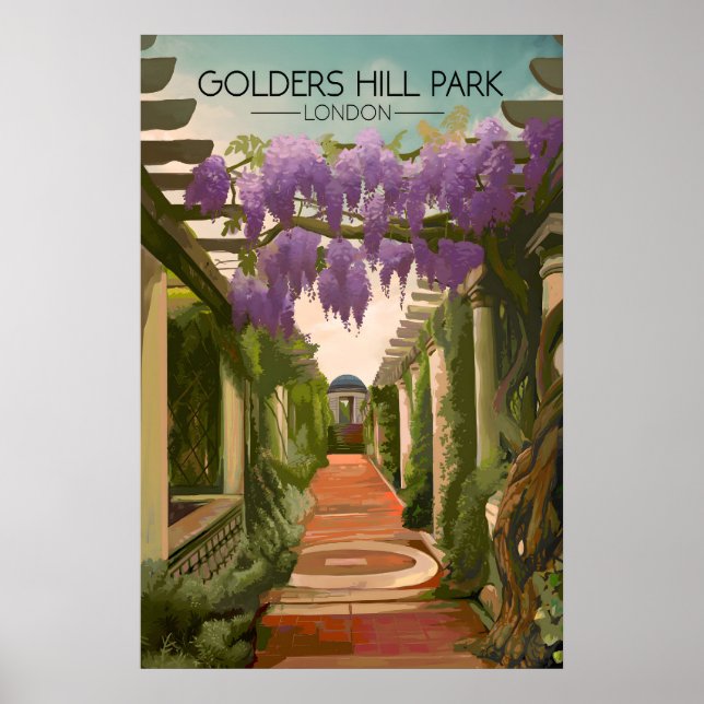 Affiche de voyage Golders Hill Park Londres (Devant)