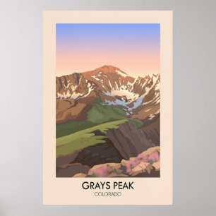 Affiche de voyage Grays Peak Colorado USA