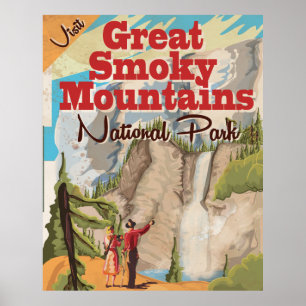 Affiche de voyage Great Smoky Mountains.