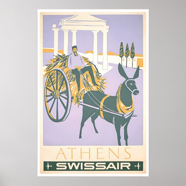 Affiche de voyage Grèce Art Athènes Impression gre (Devant)