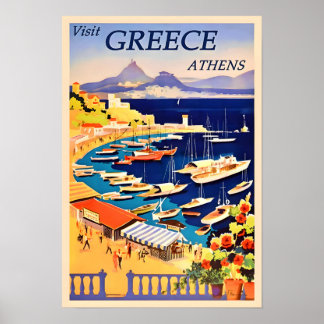 Affiche de voyage Grèce-Athènes