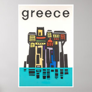 Affiche de voyage Grèce Impression d'art grec