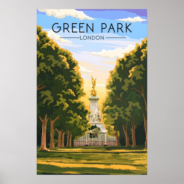 Affiche de voyage Green Park Londres (Devant)