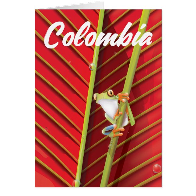 affiche de voyage grenouille arboricole de Colombi (Devant)