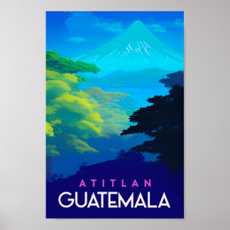 affiche de voyage guatémaltèque