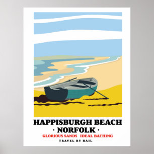 Affiche de voyage Happisburgh Beach Norfolk