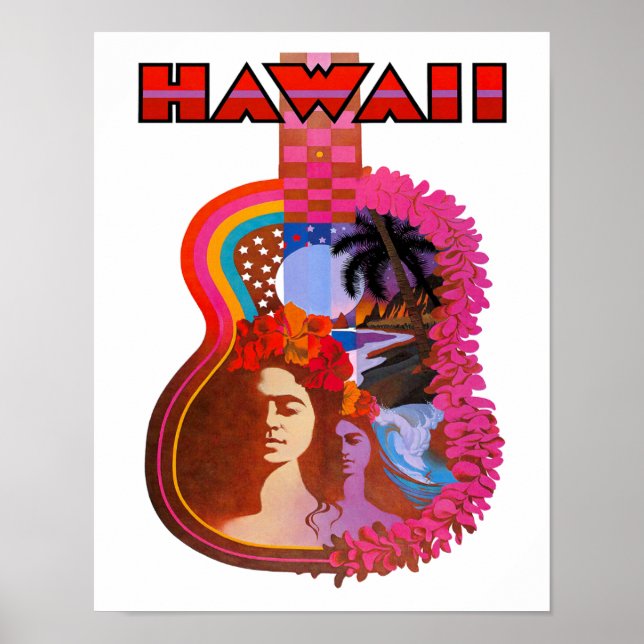 Affiche de voyage Hawaii (Devant)