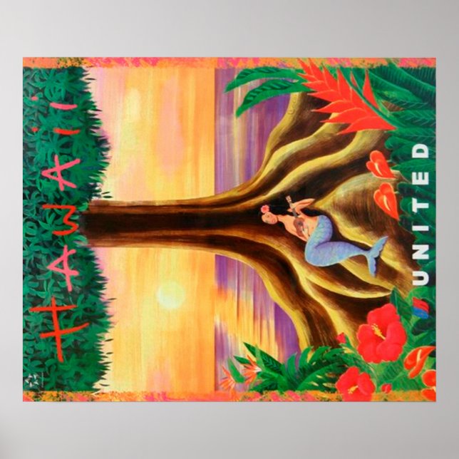 Affiche de voyage Hawaii (Devant)