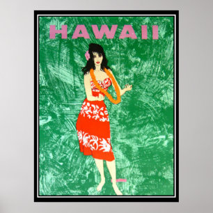 Affiche de voyage Hawaii Vintage
