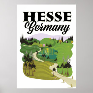 Affiche de voyage Hesse Allemagne