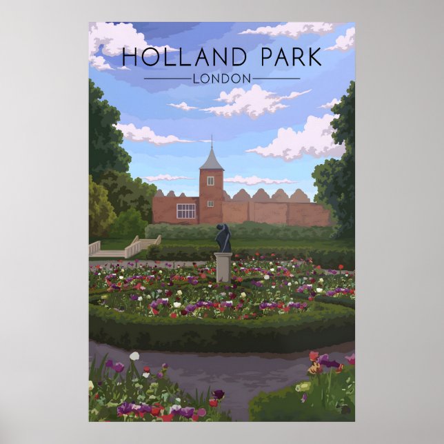 Affiche de voyage Holland Park Londres (Devant)
