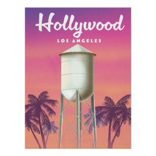 Affiche de voyage Hollywood Los Angeles