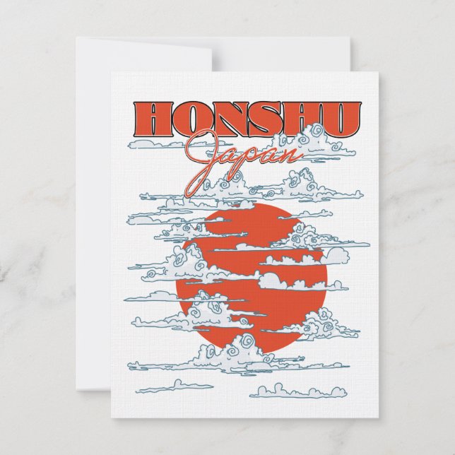 Affiche de voyage Honshu Japon (Dos)