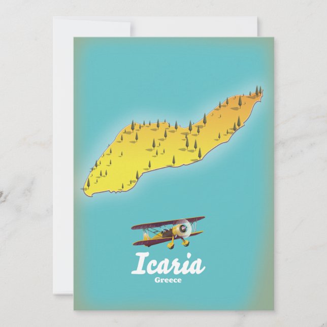 Affiche de voyage Icasia Grèce. (Devant)