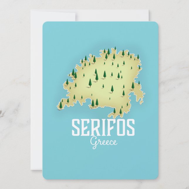 Affiche de voyage illustrée de la carte grecque de (Devant)