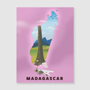 Affiche de voyage illustrée de Madagascar