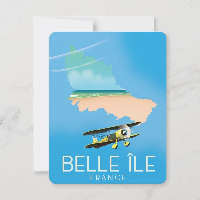 Affiche de voyage imprimée de Belle Île, France. (Devant)