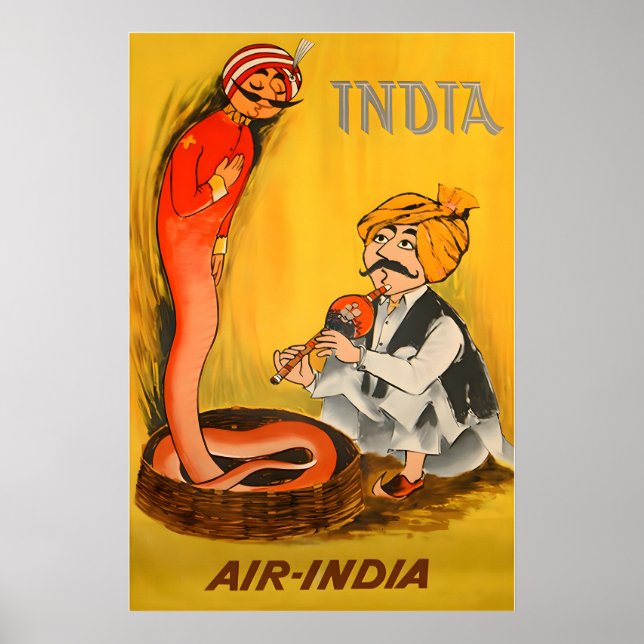 Affiche de voyage Inde Art Air-Inde Princes Indien (Devant)