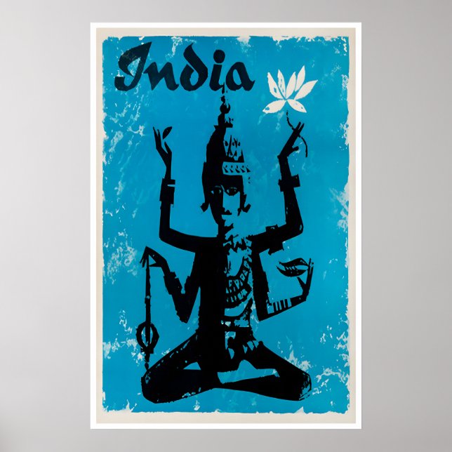 Affiche de voyage Inde Art hindou Impression indie (Devant)