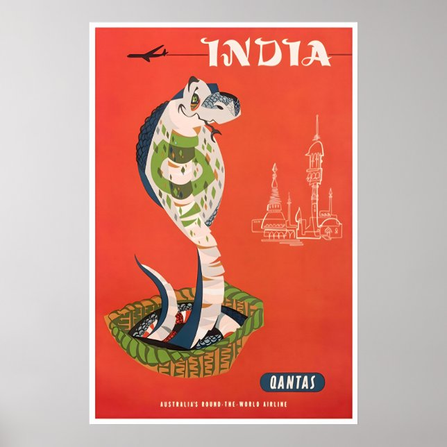 Affiche de voyage Inde Impression d'art indien Qan (Devant)