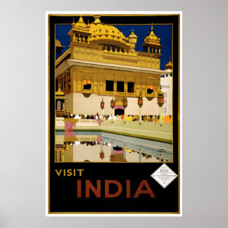 Affiche de voyage Inde Impression d'art indienA