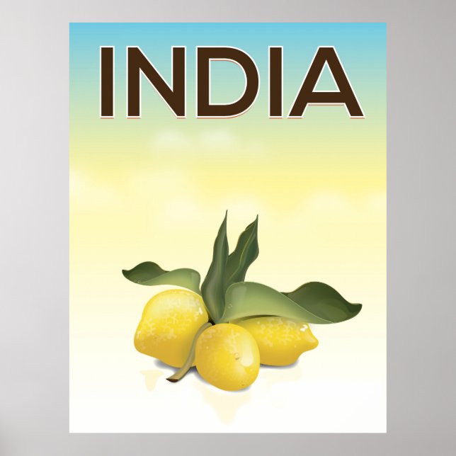 Affiche de voyage India Lemon (Devant)