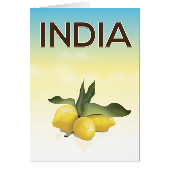 Affiche de voyage India Lemon (Devant)