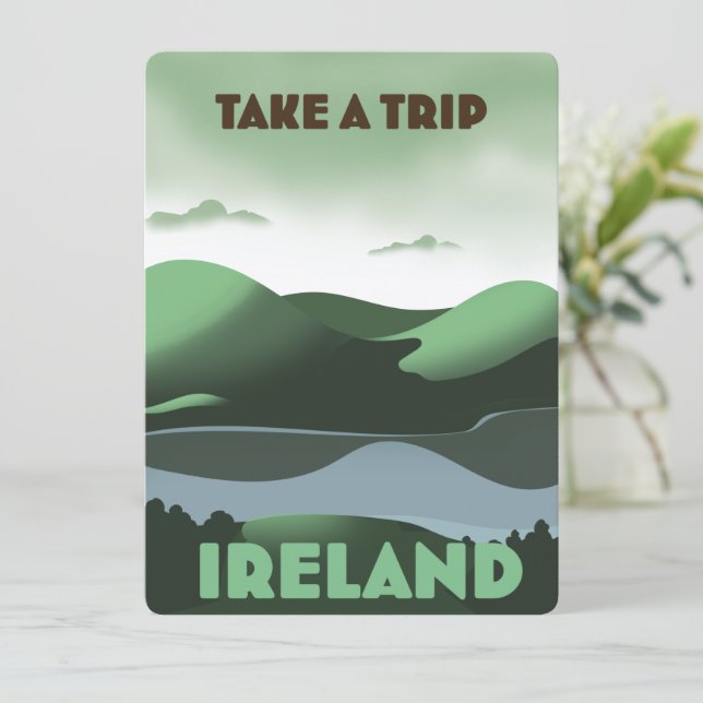 Affiche de voyage Irlande style vintage (Debout devant)