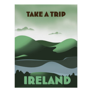 Affiche de voyage Irlande style vintage