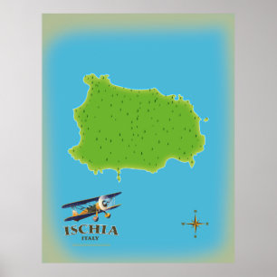 Affiche de voyage Ischia Italie