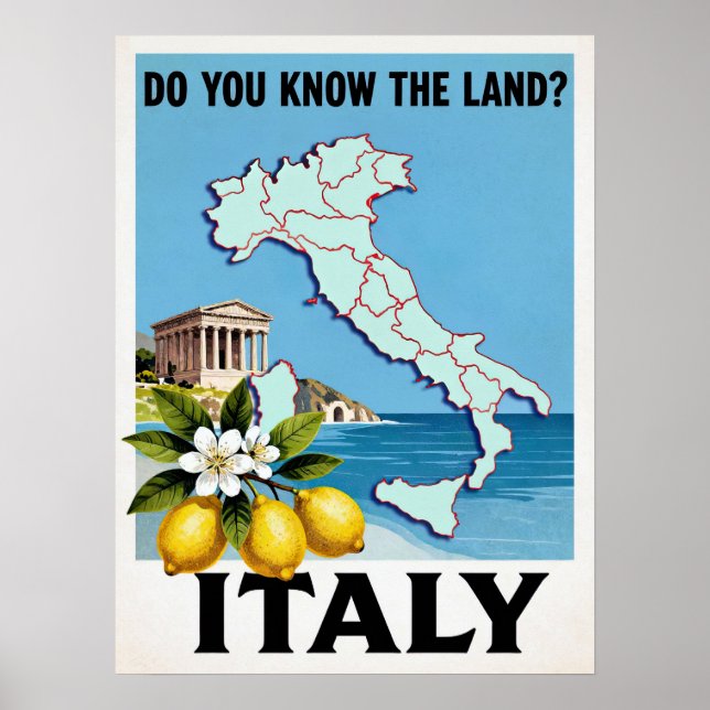 Affiche de voyage Italie (Devant)