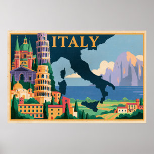 affiche de voyage Italie