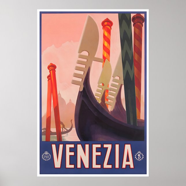 Affiche de voyage Italie Art Venise Impression Ven (Devant)