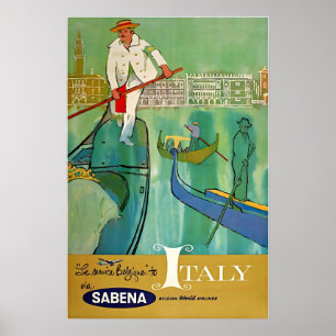 Affiche de voyage Italie Peinture Venise Art Itali